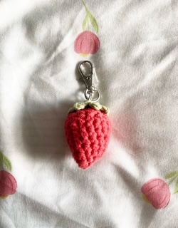 strawberry keychain
