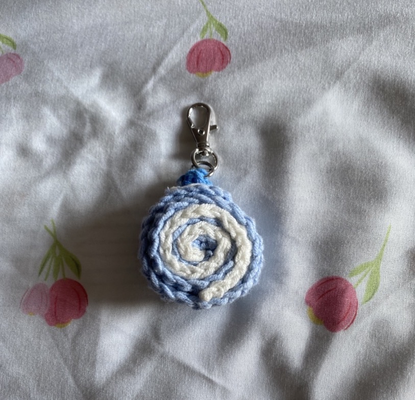 Blue cakeroll keychain